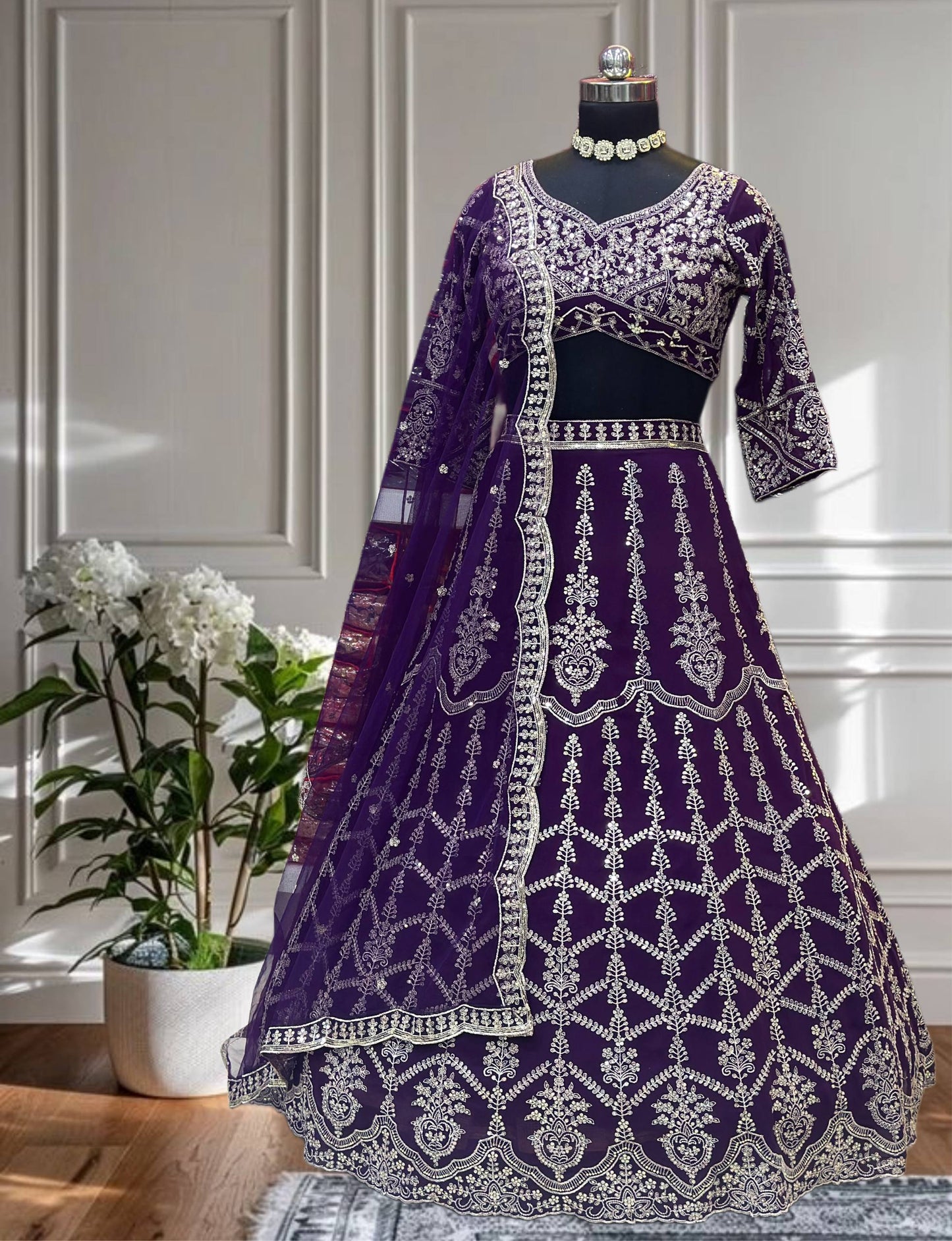 Designer Lehenga Choli β Rich Wine Elegance-DVD-5017 π·ππ·