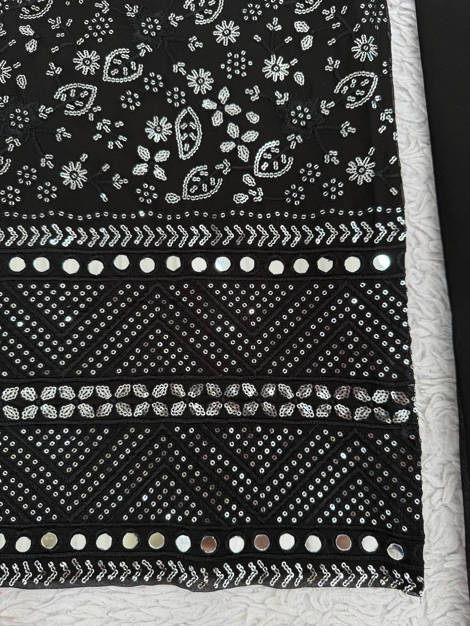 💎 Real Mirror Work Georgette Suit – Shine with Timeless Elegance