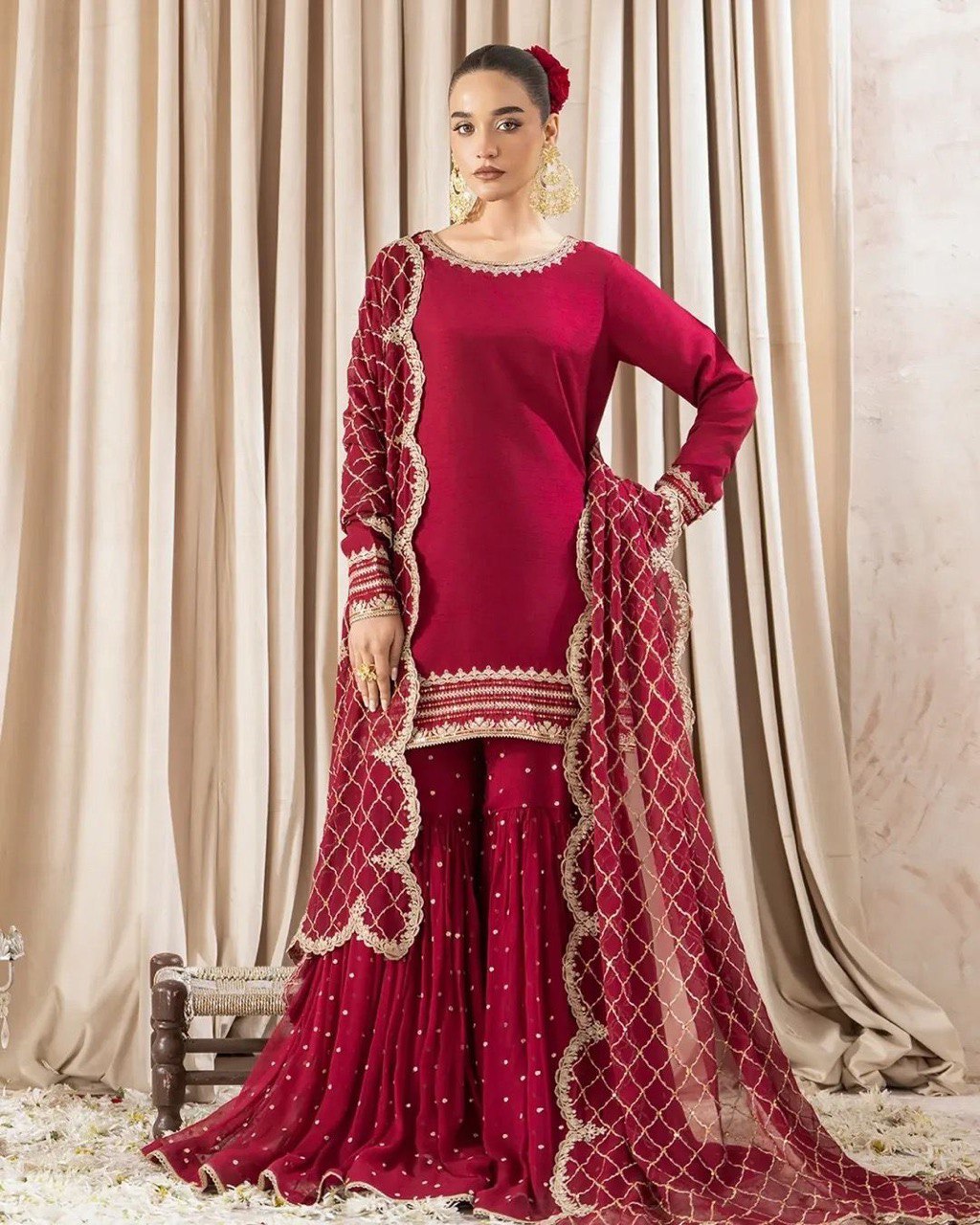 ✨ Elegant Faux Georgette Sarara Set ✨