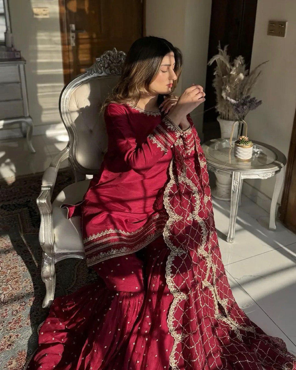 ✨ Elegant Faux Georgette Sarara Set ✨