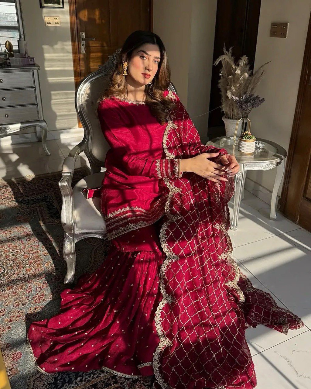 ✨ Elegant Faux Georgette Sarara Set ✨