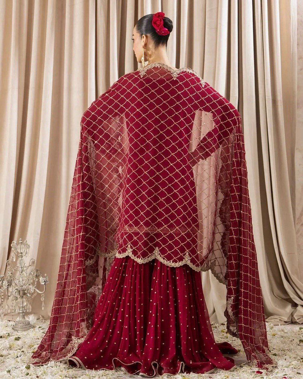 ✨ Elegant Faux Georgette Sarara Set ✨