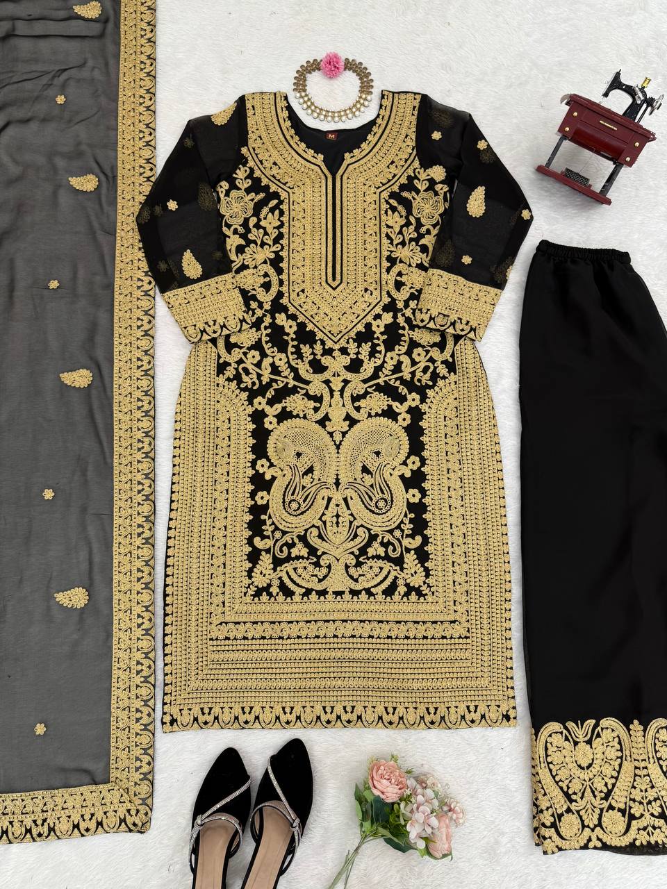 🌺 Chinese stich Georgette Suit – Effortless Elegance with Modern Grace
