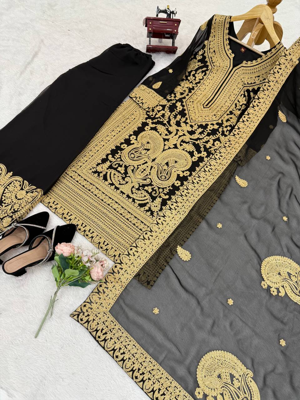 🌺 Chinese stich Georgette Suit – Effortless Elegance with Modern Grace