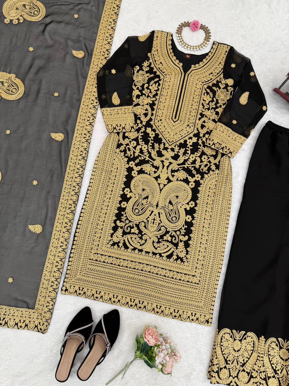 🌺 Chinese stich Georgette Suit – Effortless Elegance with Modern Grace