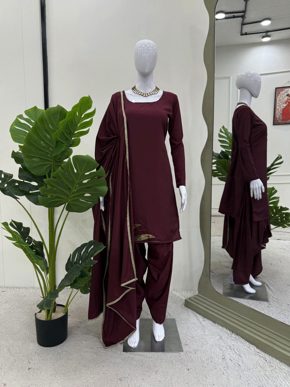 ✨ Elegant Natural Crepe Silk Suit Set ✨