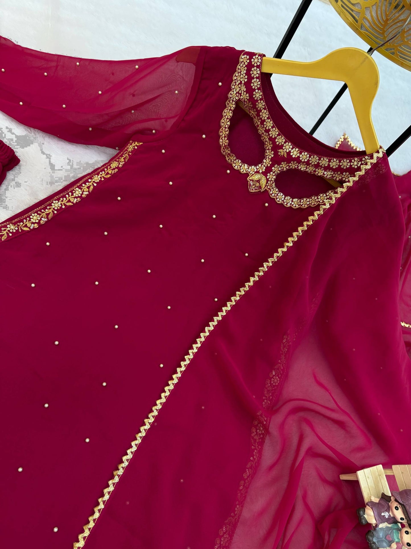 Superhit Pearl-Work Suit Set on Faux Georgette-ST-1125ππ₯»