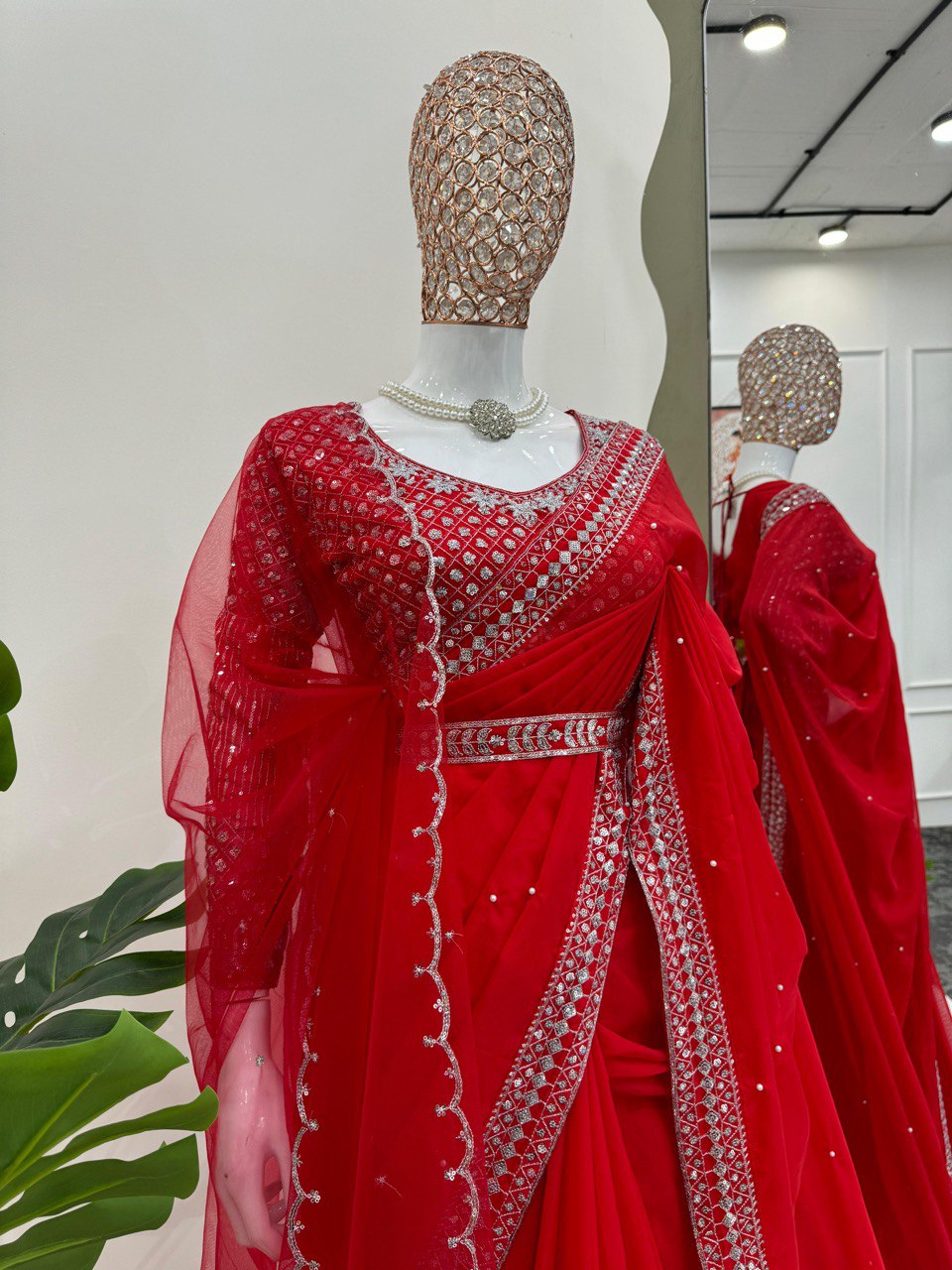✨ Designer Tibby Silk Saree – A Karwa Chauth Special Elegance ✨