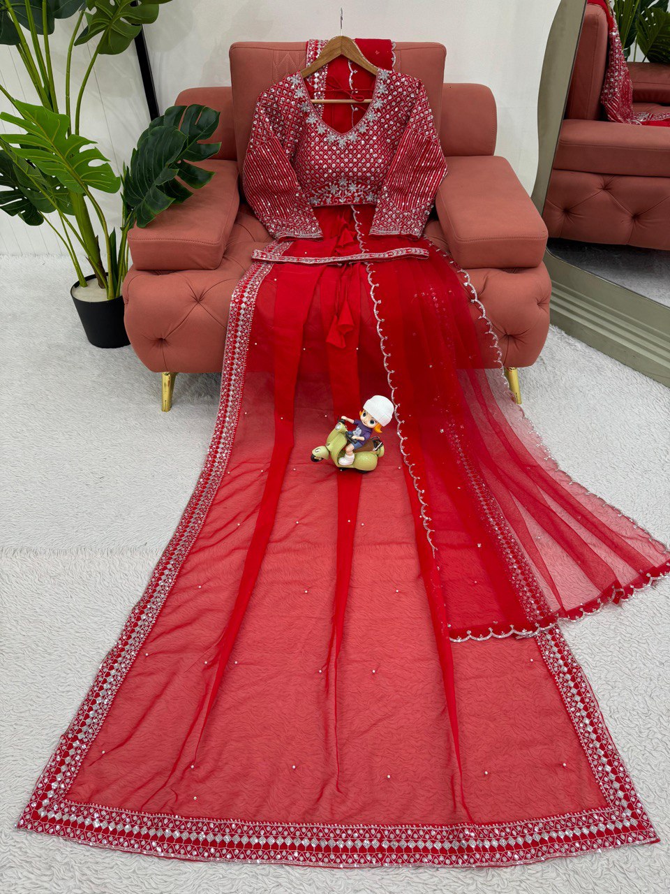✨ Designer Tibby Silk Saree – A Karwa Chauth Special Elegance ✨