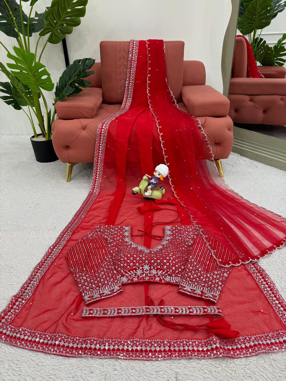 ✨ Designer Tibby Silk Saree – A Karwa Chauth Special Elegance ✨