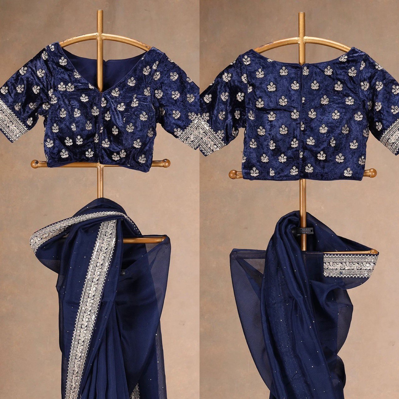 ✨ Topic: Radiant Organza Silk Designer Saree with LCD Diamond Work ✨