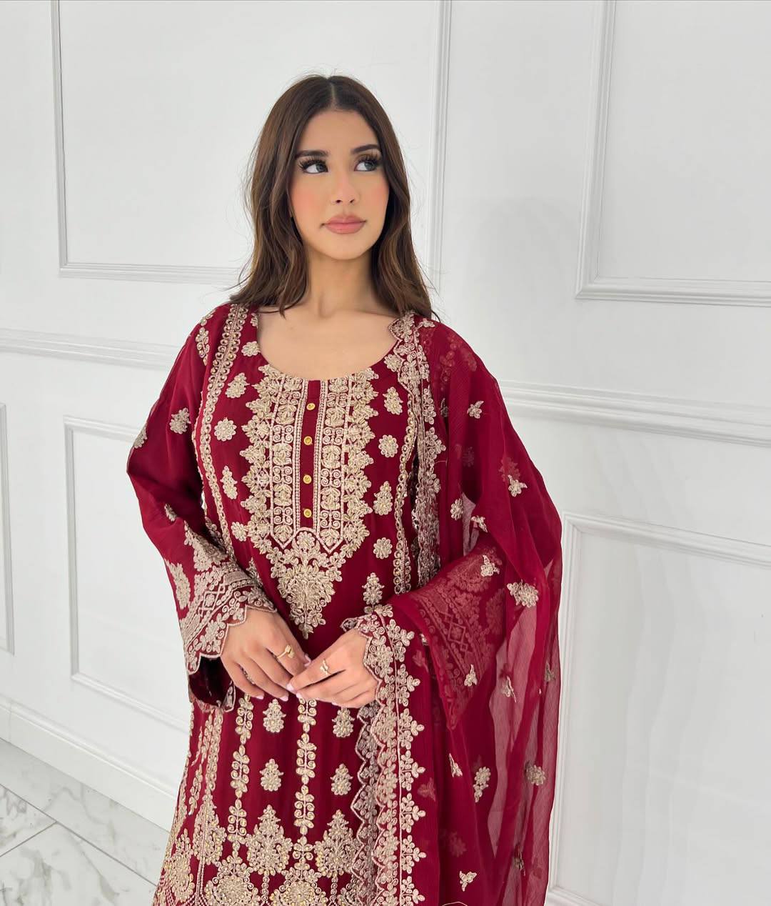 ✨ Elegant Faux Georgette Sarara Set ✨