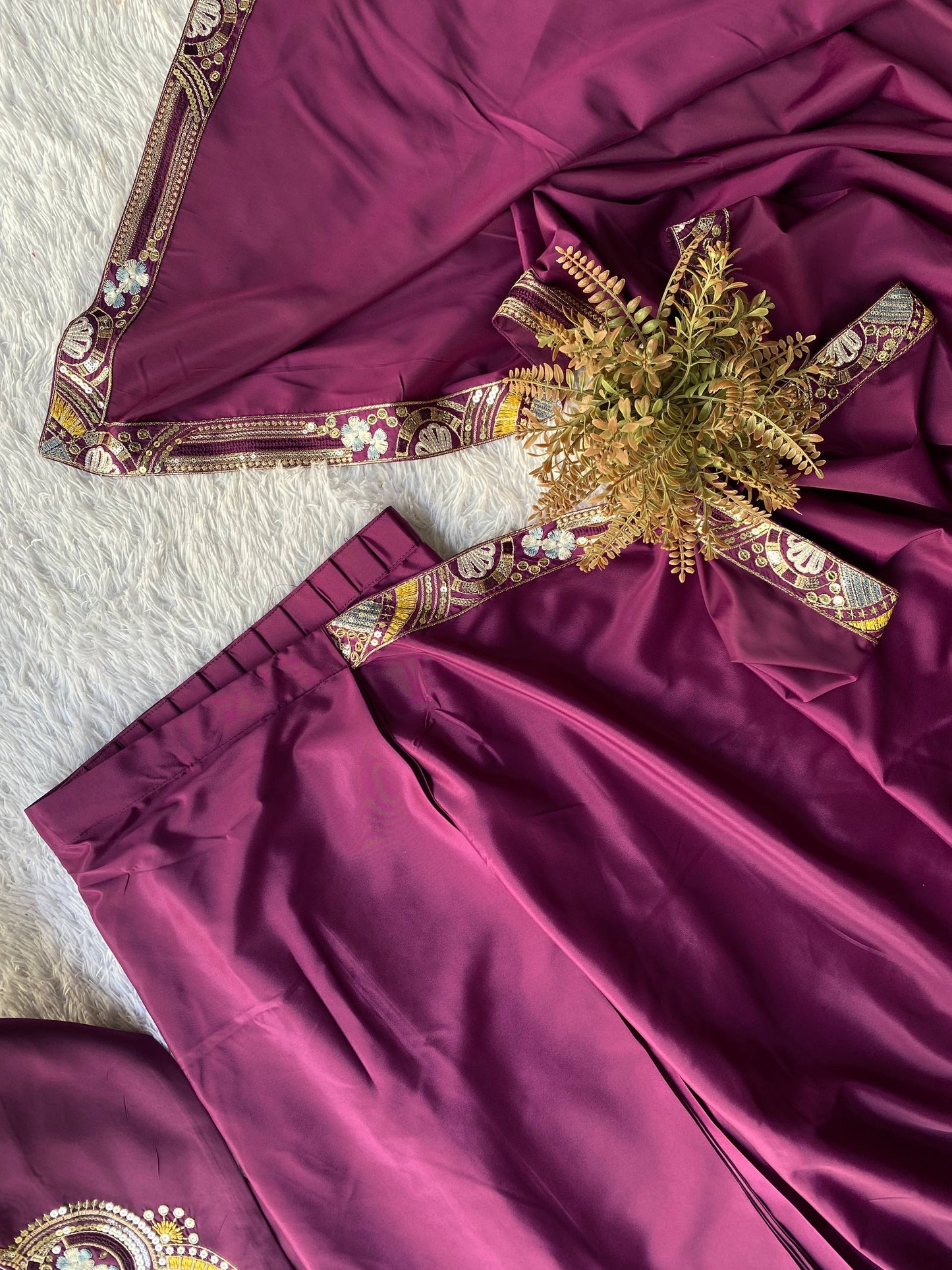 DFG Designer Lehenga Saree with Long Blouse & Koti-BE-433