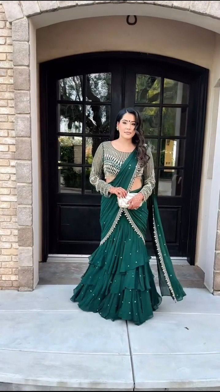 β¨ Ready-to-Wear Lehenga Saree β Effortless Glamour β¨