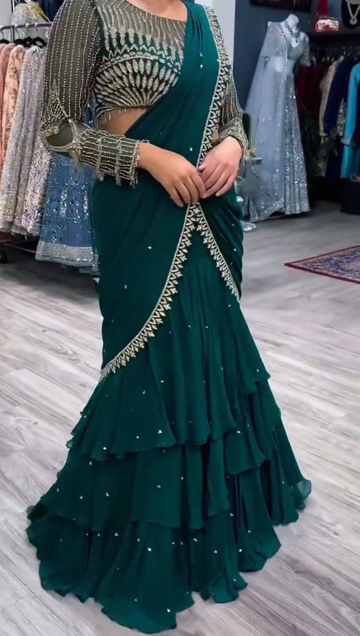 β¨ Ready-to-Wear Lehenga Saree β Effortless Glamour β¨