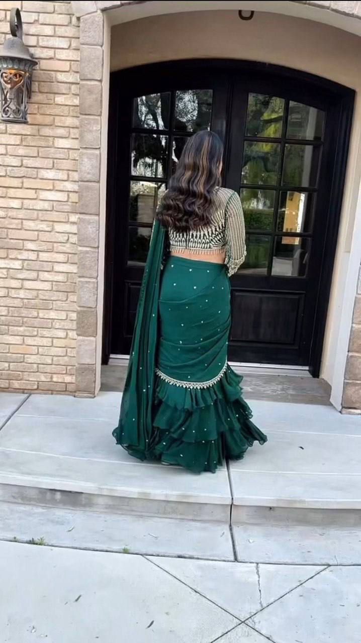 β¨ Ready-to-Wear Lehenga Saree β Effortless Glamour β¨