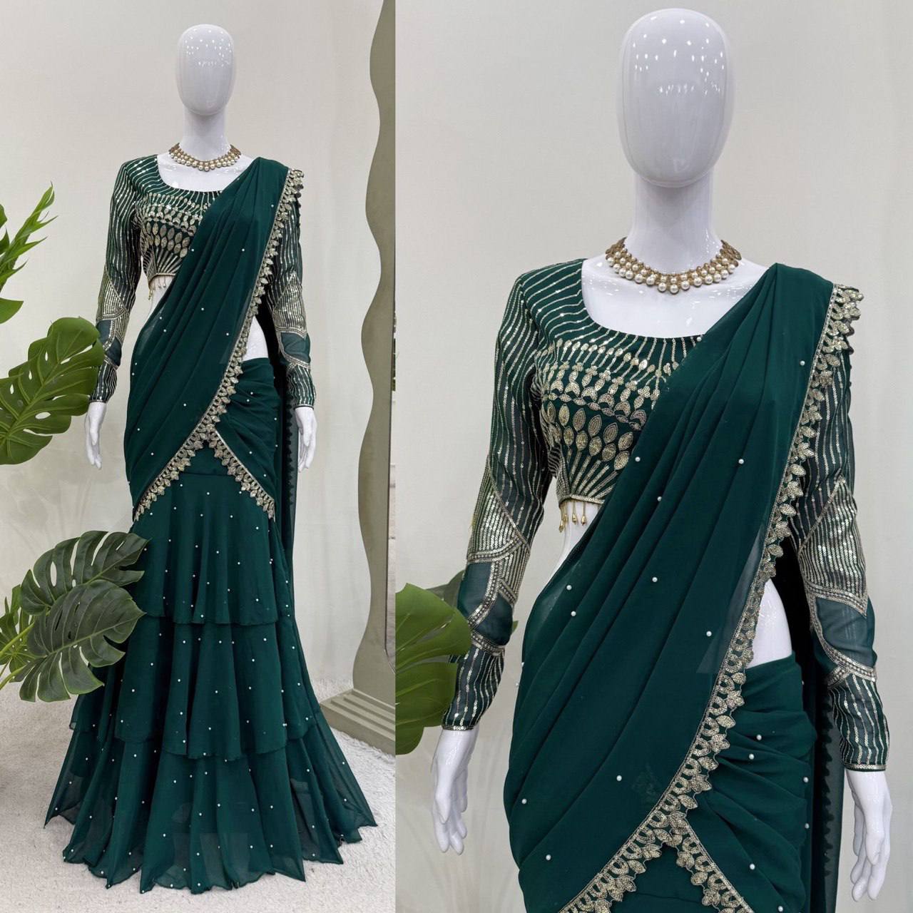 β¨ Ready-to-Wear Lehenga Saree β Effortless Glamour β¨