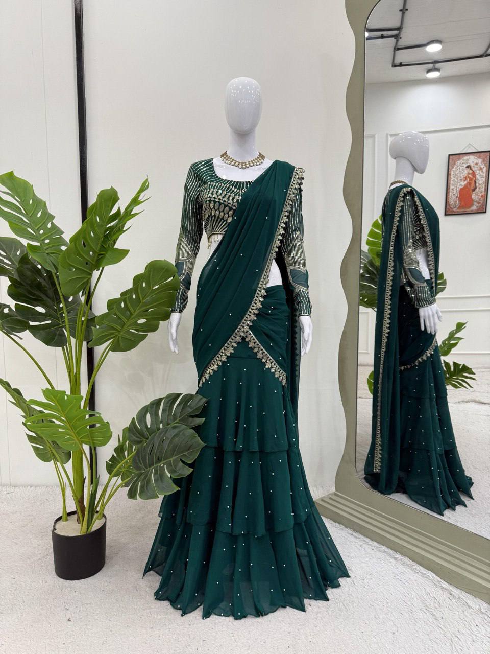 β¨ Ready-to-Wear Lehenga Saree β Effortless Glamour β¨