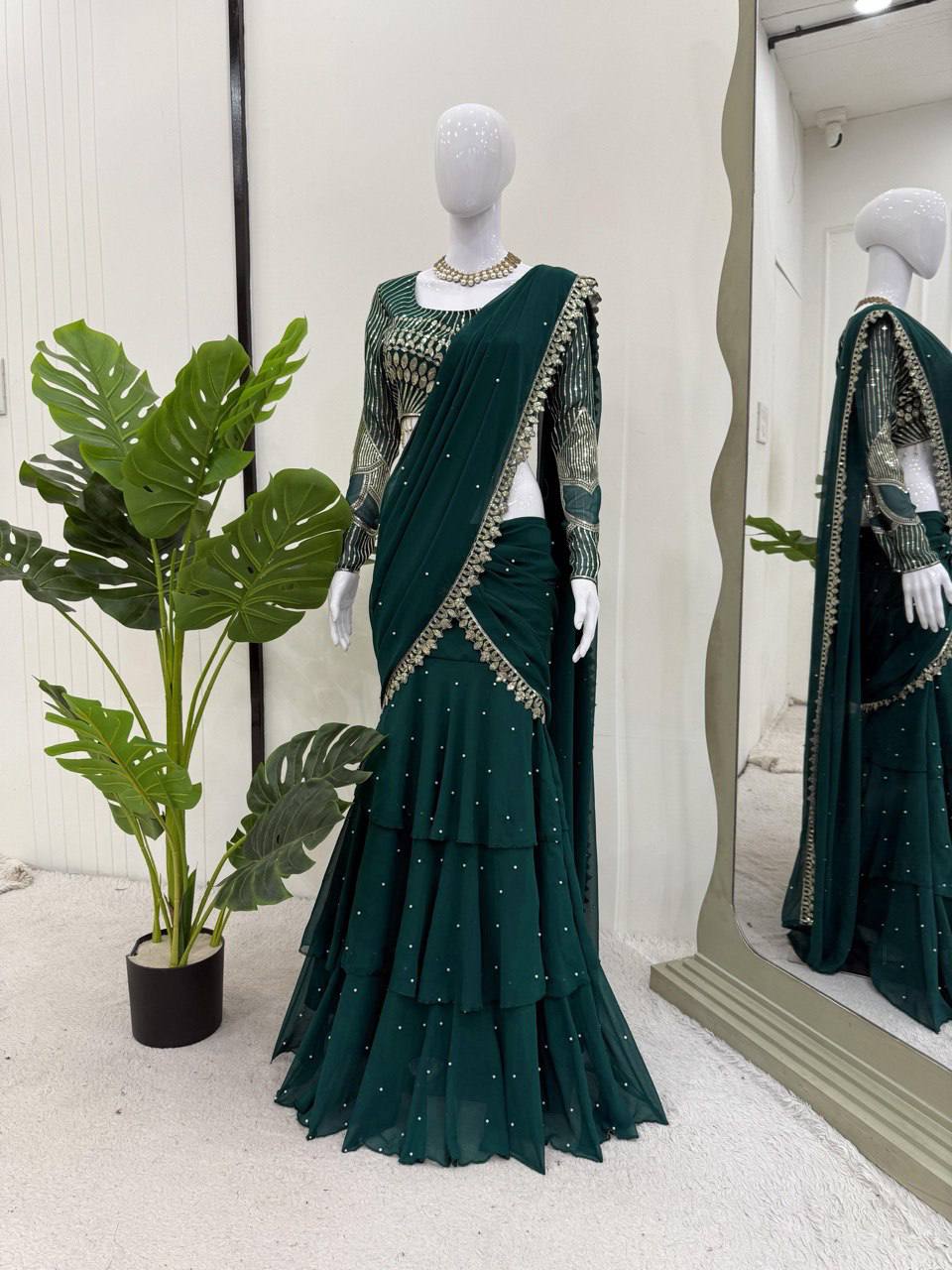 β¨ Ready-to-Wear Lehenga Saree β Effortless Glamour β¨
