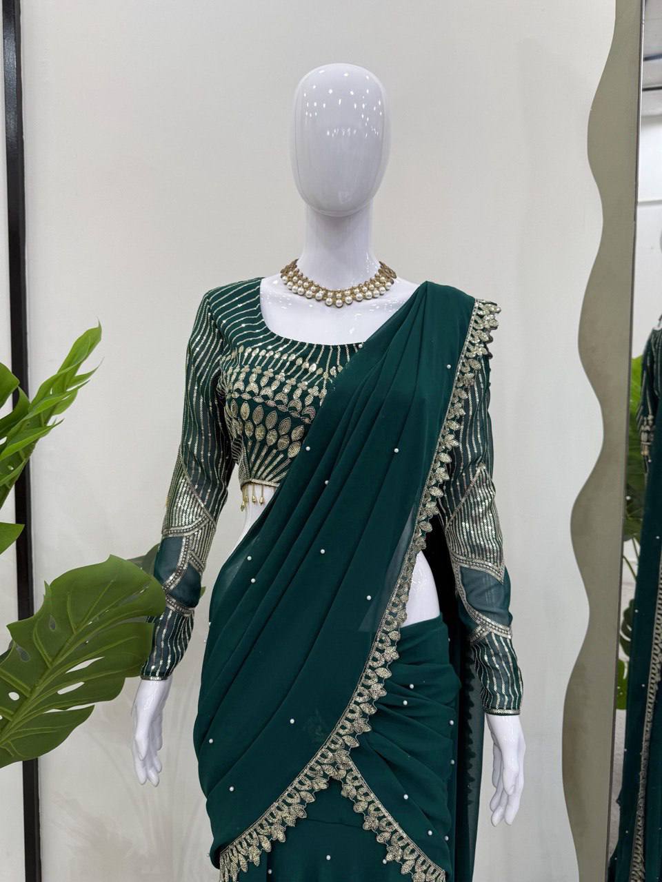 β¨ Ready-to-Wear Lehenga Saree β Effortless Glamour β¨