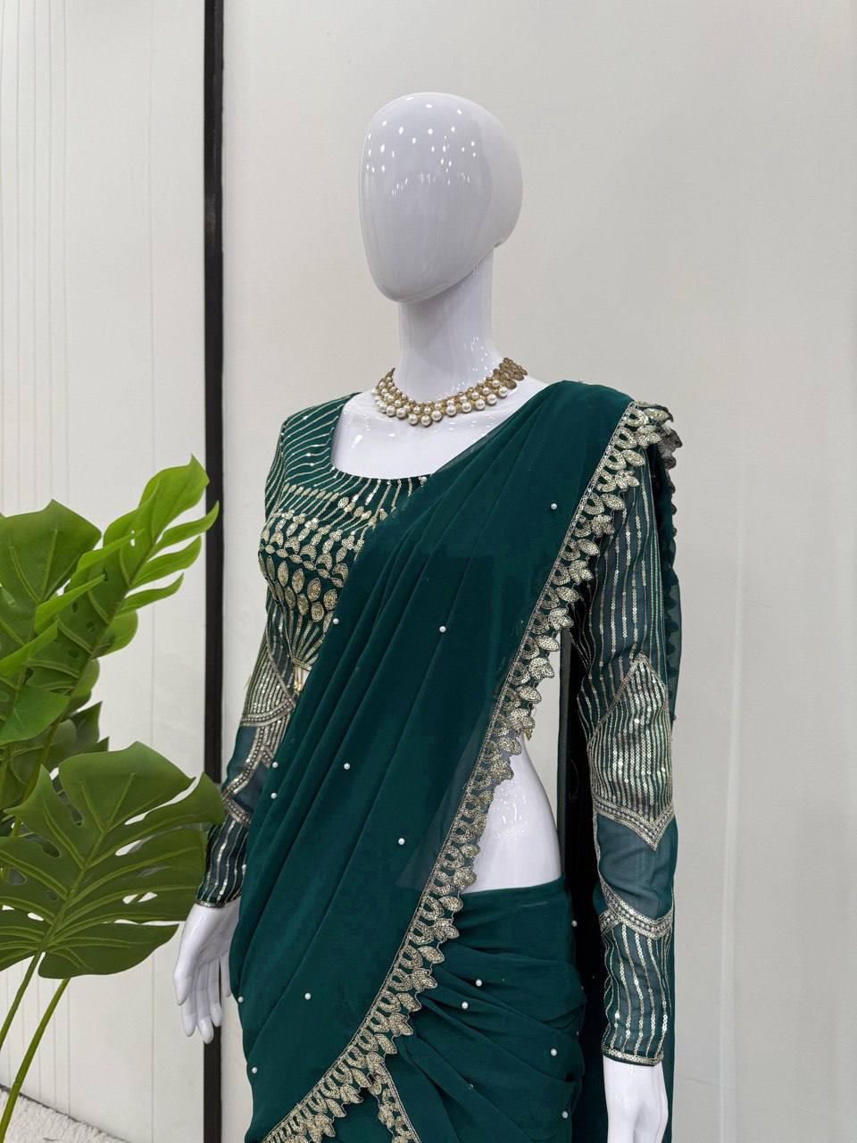 β¨ Ready-to-Wear Lehenga Saree β Effortless Glamour β¨