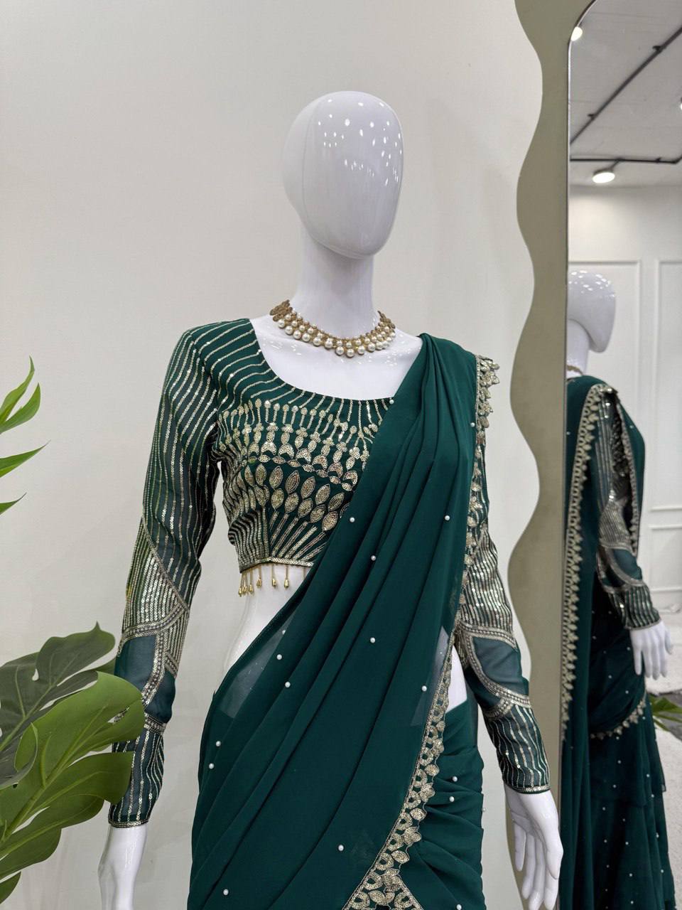 β¨ Ready-to-Wear Lehenga Saree β Effortless Glamour β¨