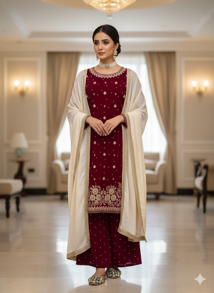 🎀 Boutique Style Palazo Set – Modern Meets Traditional-KD-1536 🌸👗