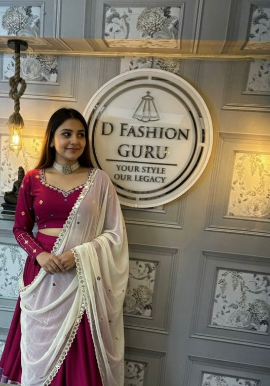 β¨ Mirror Magic: 3-Piece Reyon Lehenga Set with Real Mirror Work & Digital Print