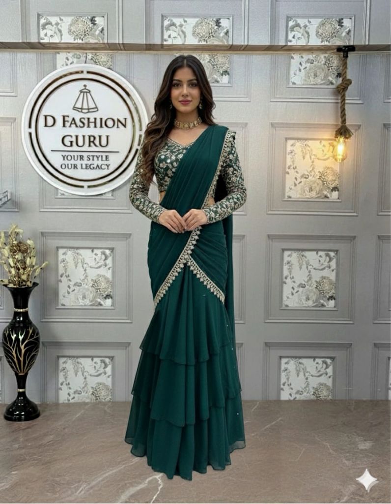 β¨ Ready-to-Wear Lehenga Saree β Effortless Glamour β¨