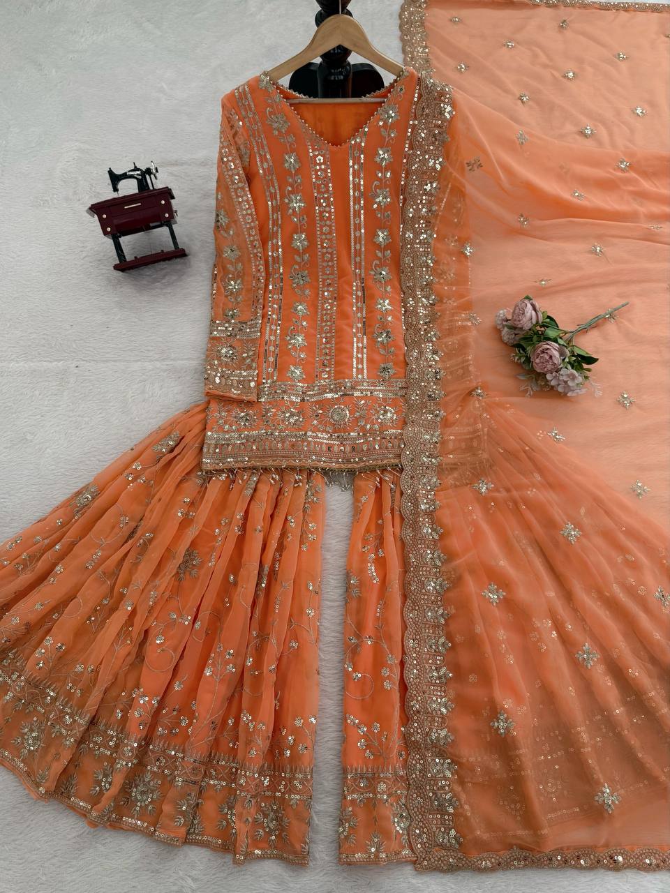 šø Effortless Elegance ā 3-Piece Sharara Set šø