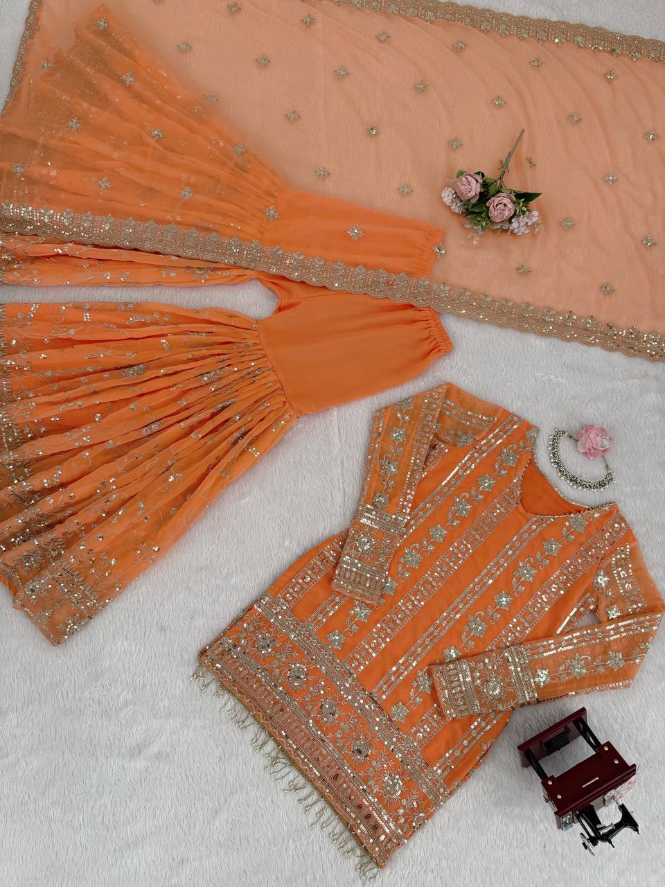 šø Effortless Elegance ā 3-Piece Sharara Set šø