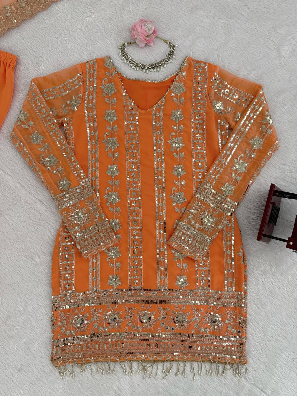 šø Effortless Elegance ā 3-Piece Sharara Set šø