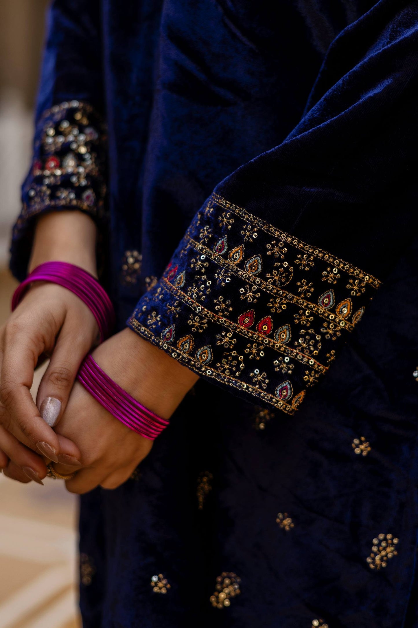 DFG “Royale Velvet 9000” Kurti–Pant–Dupatta Set-ST-1164