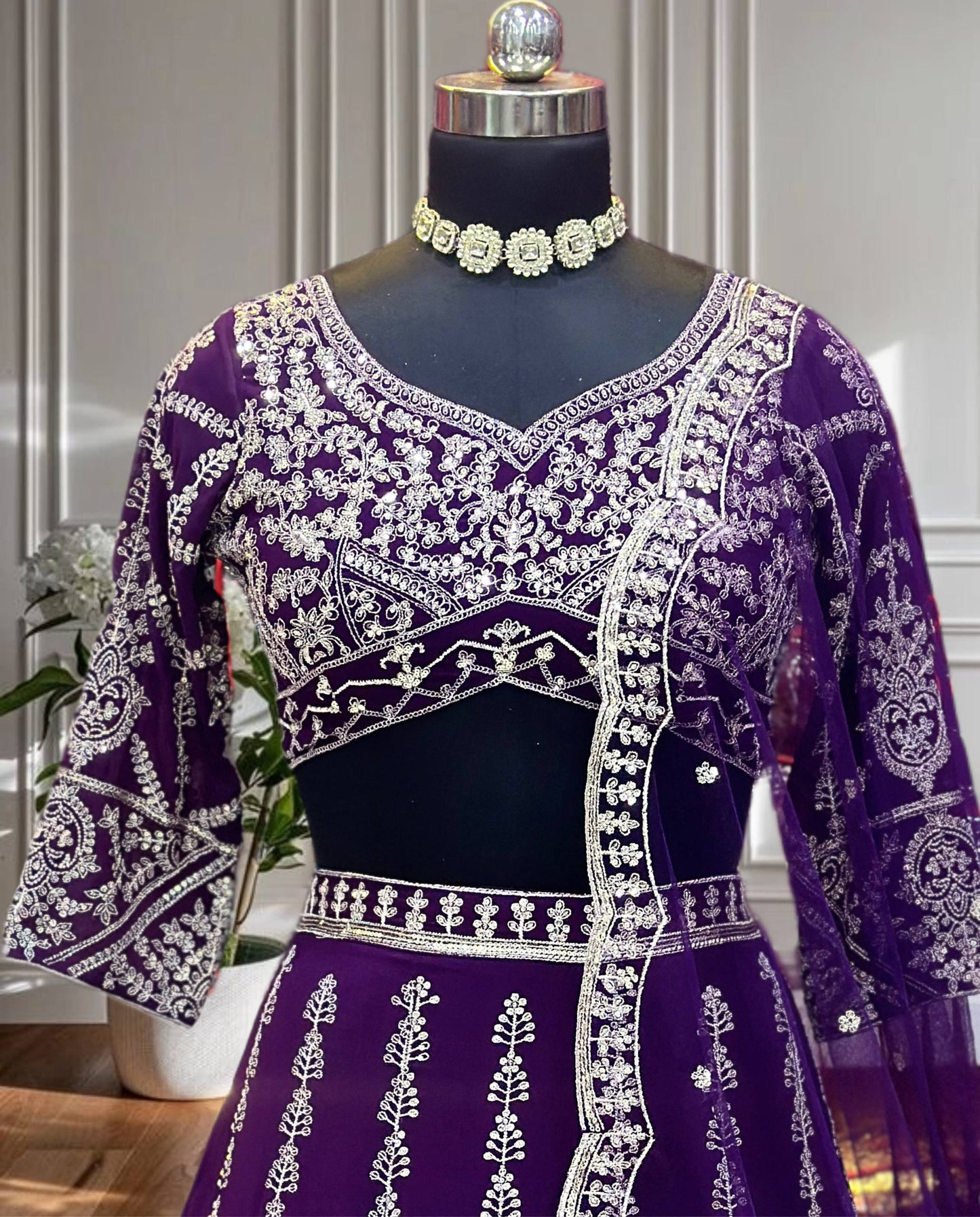 Designer Lehenga Choli – Rich Wine Elegance-DVD-5017 🍷💃🍷