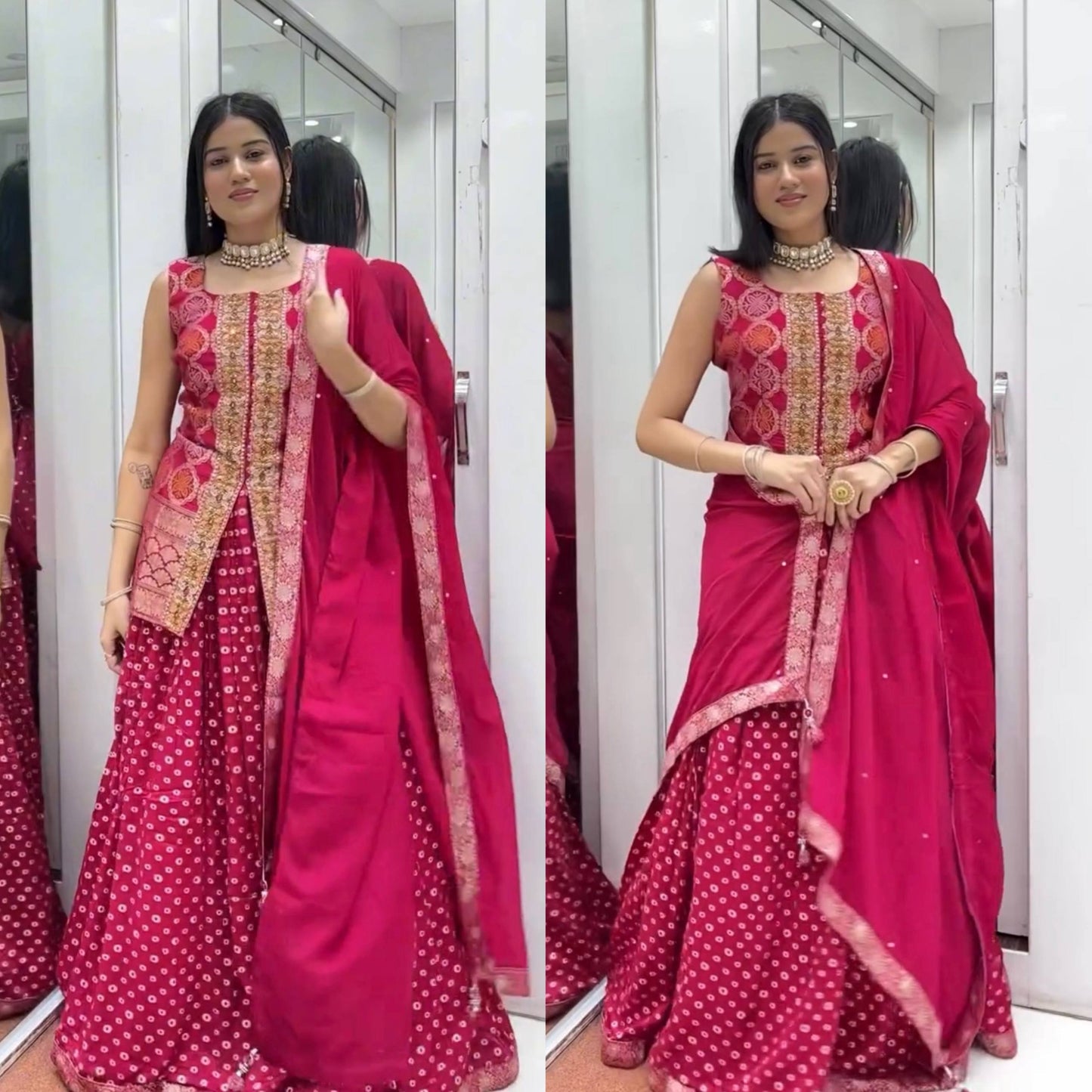 3 PIECE DESIGNER TOP, LEHENGA & DUPATTA SET SET-ST-1118  🥻✨