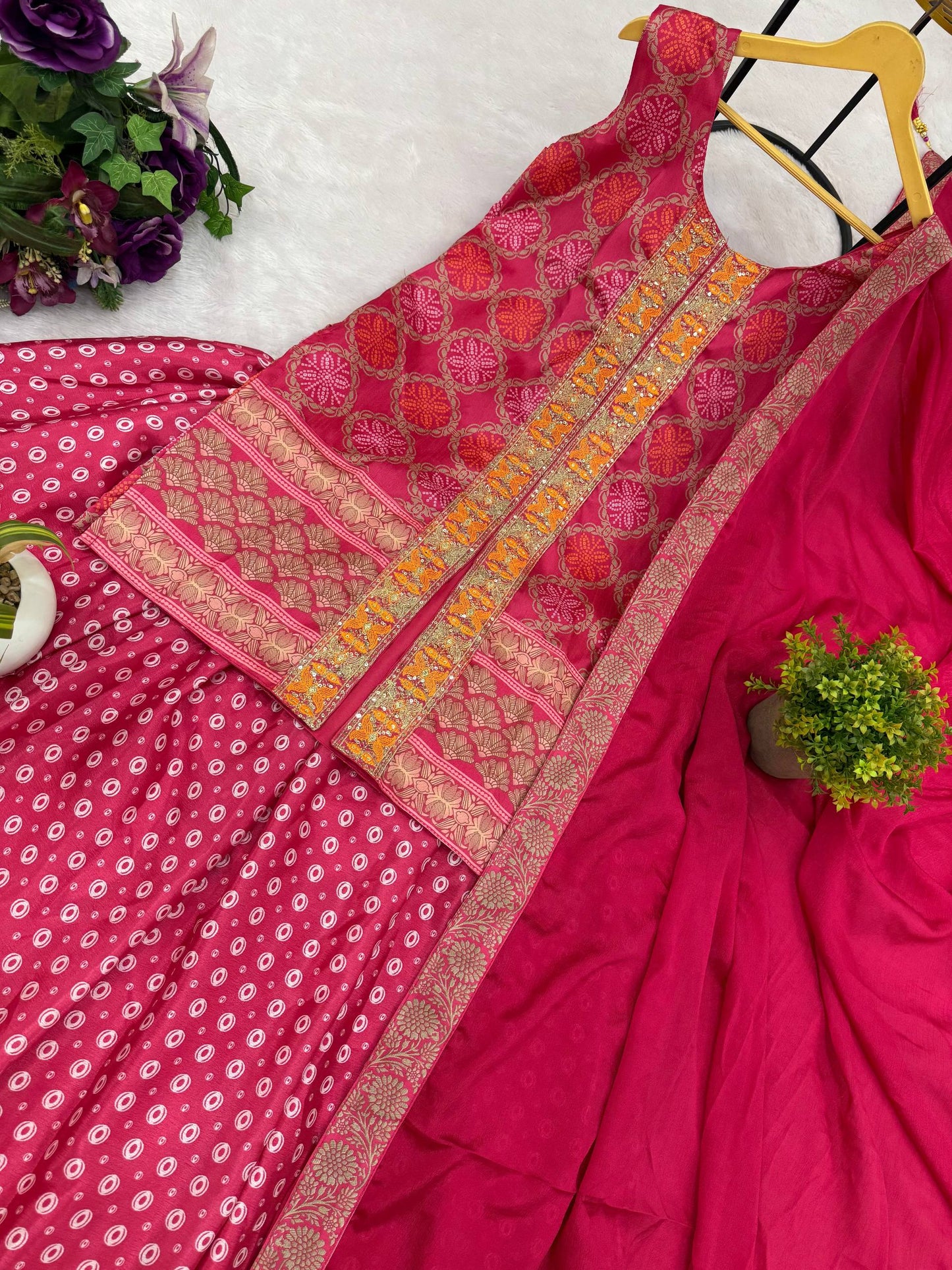 3 PIECE DESIGNER TOP, LEHENGA & DUPATTA SET SET-ST-1118  🥻✨