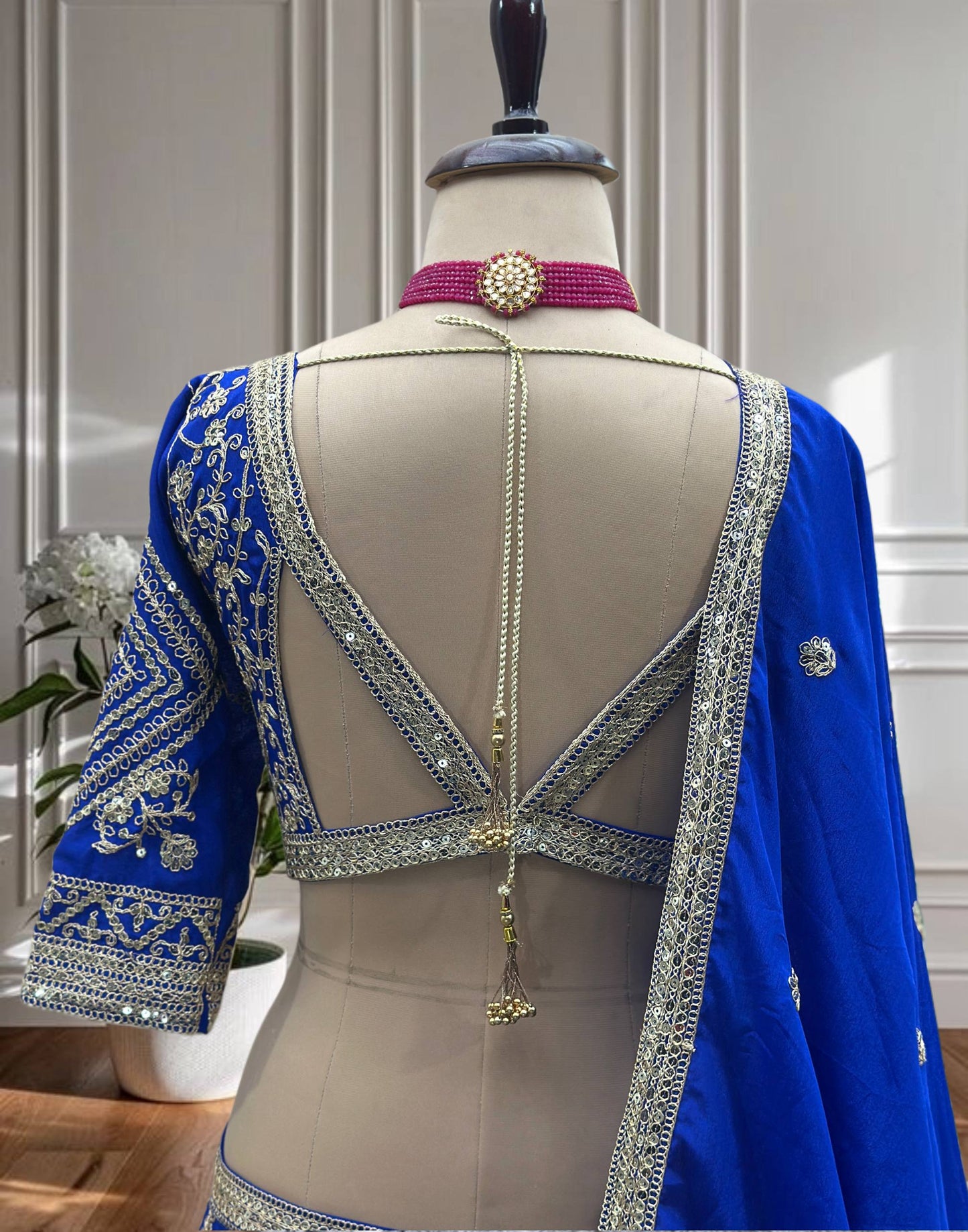 Regal Charm – Chinon Silk Embroidered Lehenga Choli ✨💜💜✨