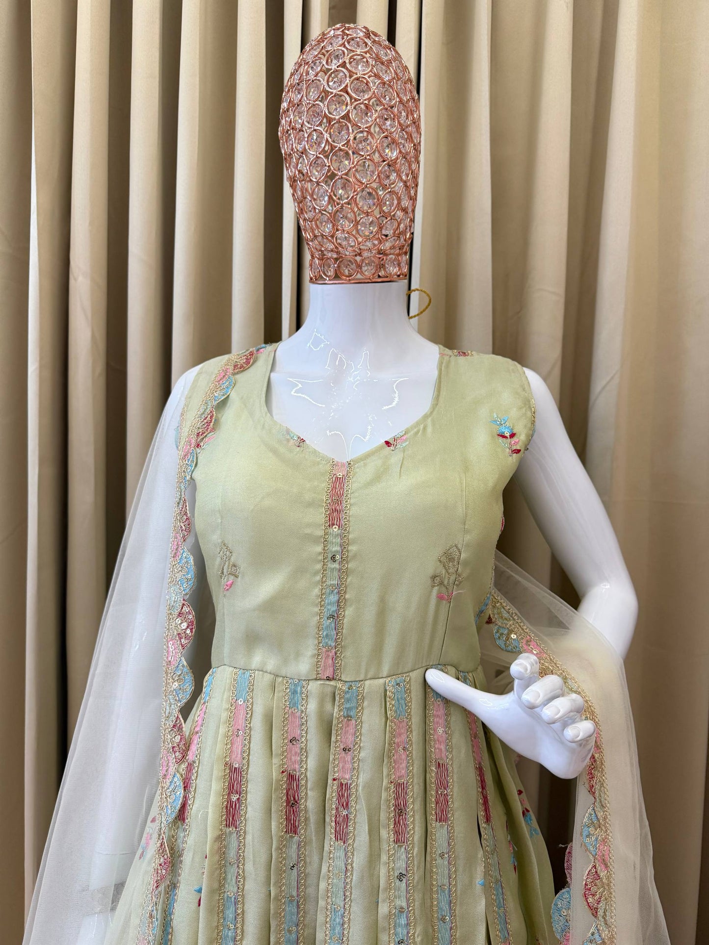 FULL FLAIR DESIGNER GOWN SET-ST-1120✨