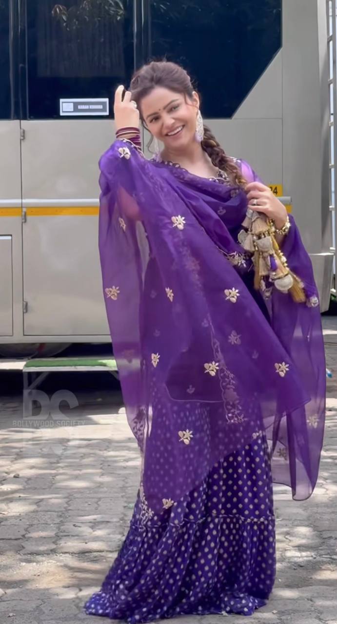 Velvet Elegance with Flared Sharara Magic ✨ 💃🌸