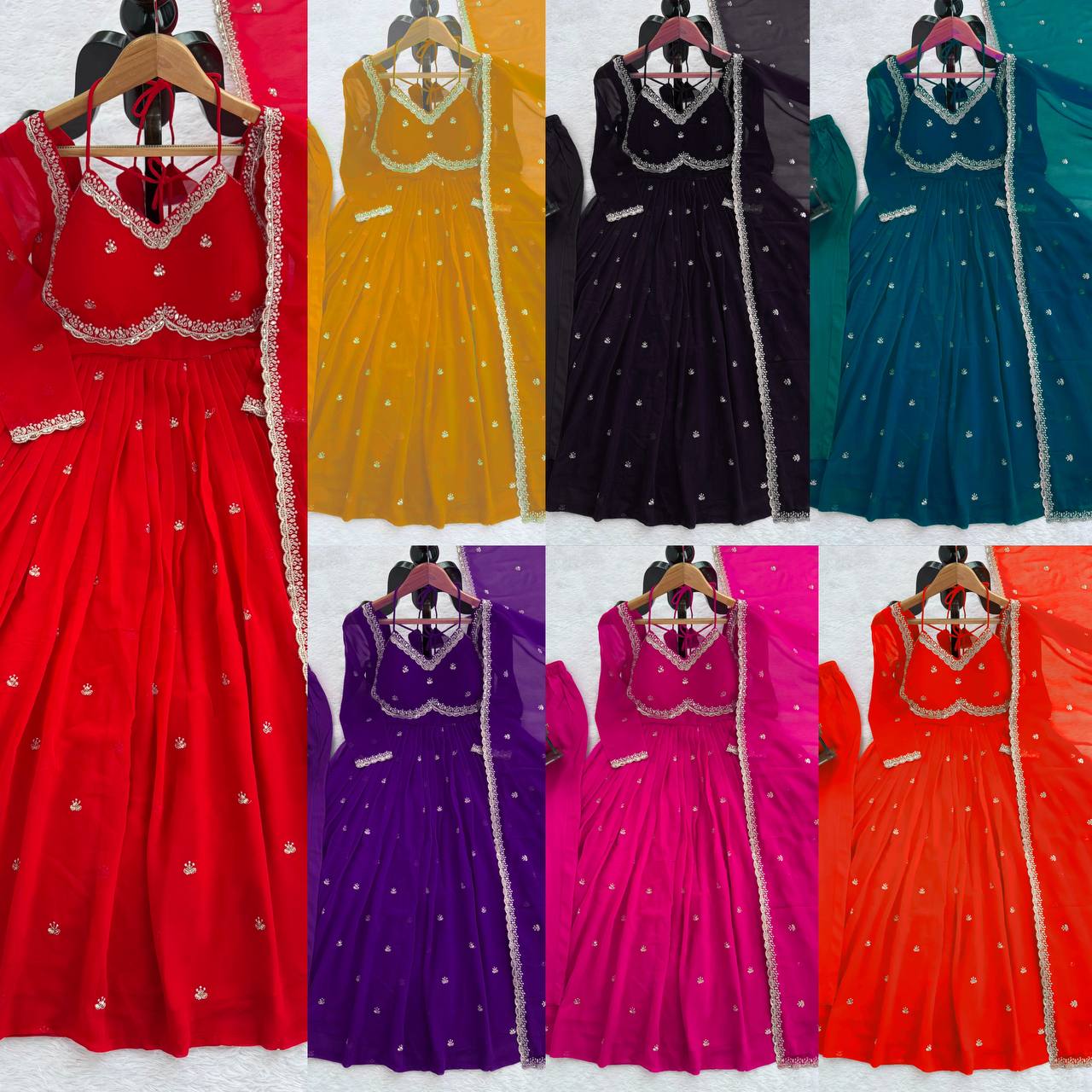 🌸 Effortless Elegance – 3-Piece Anarkali Set - RTC - 5924 🧚‍♀️👗