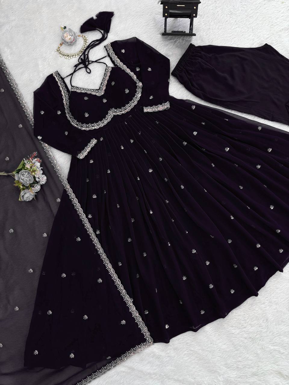 🌸 Effortless Elegance – 3-Piece Anarkali Set - RTC - 5924 🧚‍♀️👗