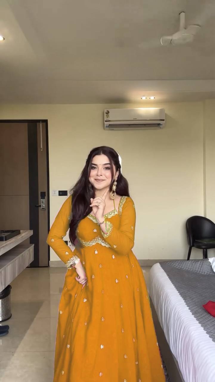 🌸 Effortless Elegance – 3-Piece Anarkali Set - RTC - 5924 🧚‍♀️👗