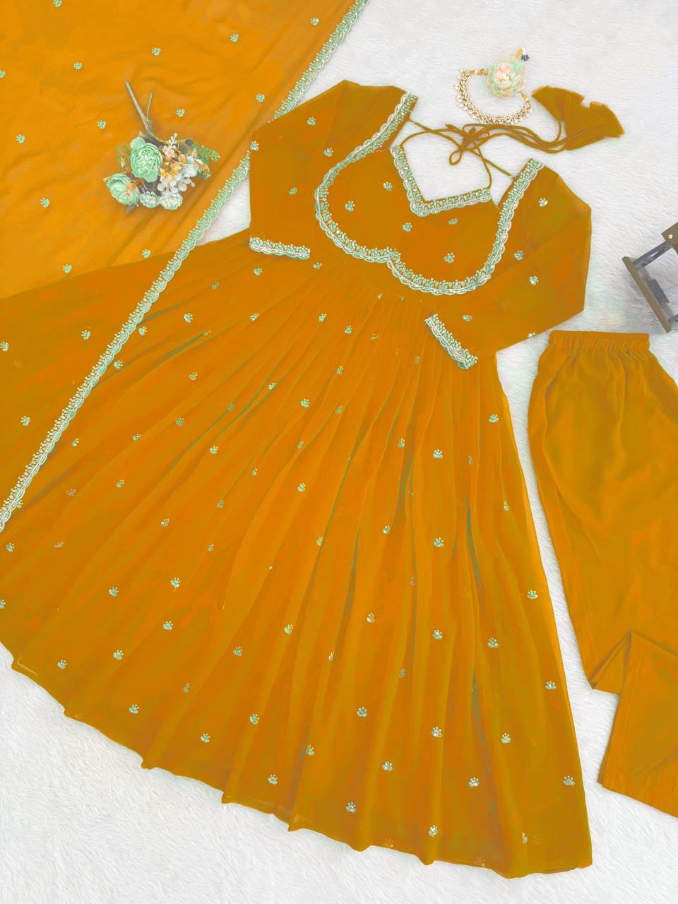 🌸 Effortless Elegance – 3-Piece Anarkali Set - RTC - 5924 🧚‍♀️👗