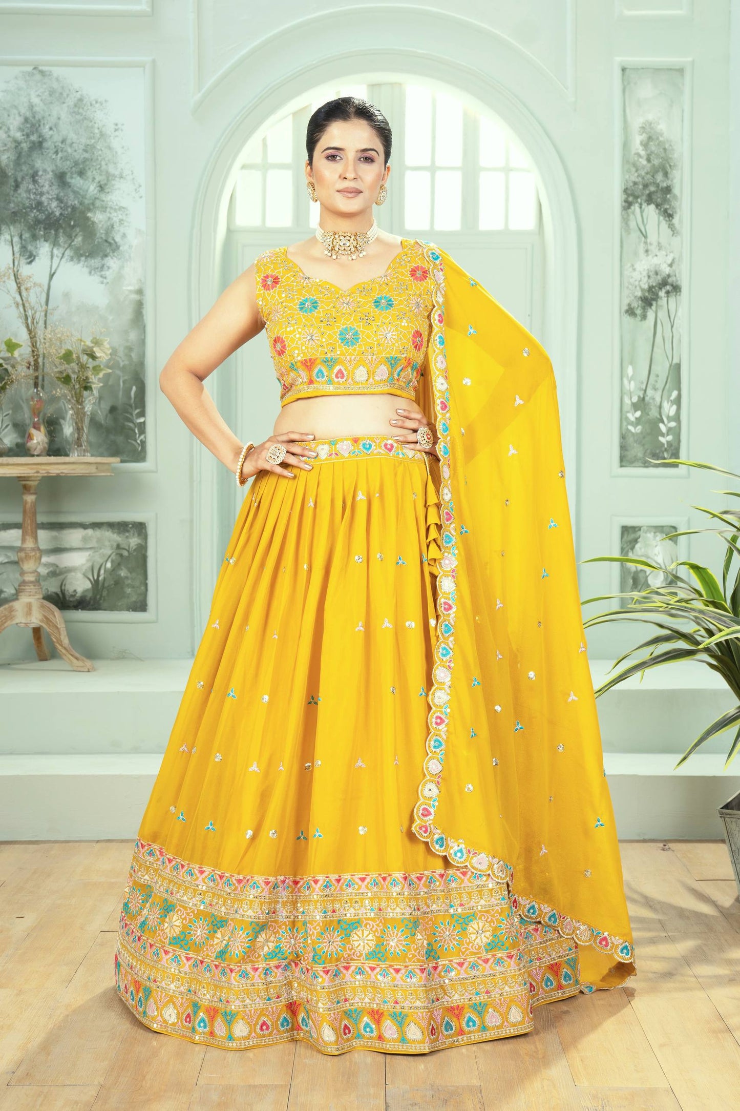 Sunshine Glow Designer Lehenga Choli ☀️☀️
