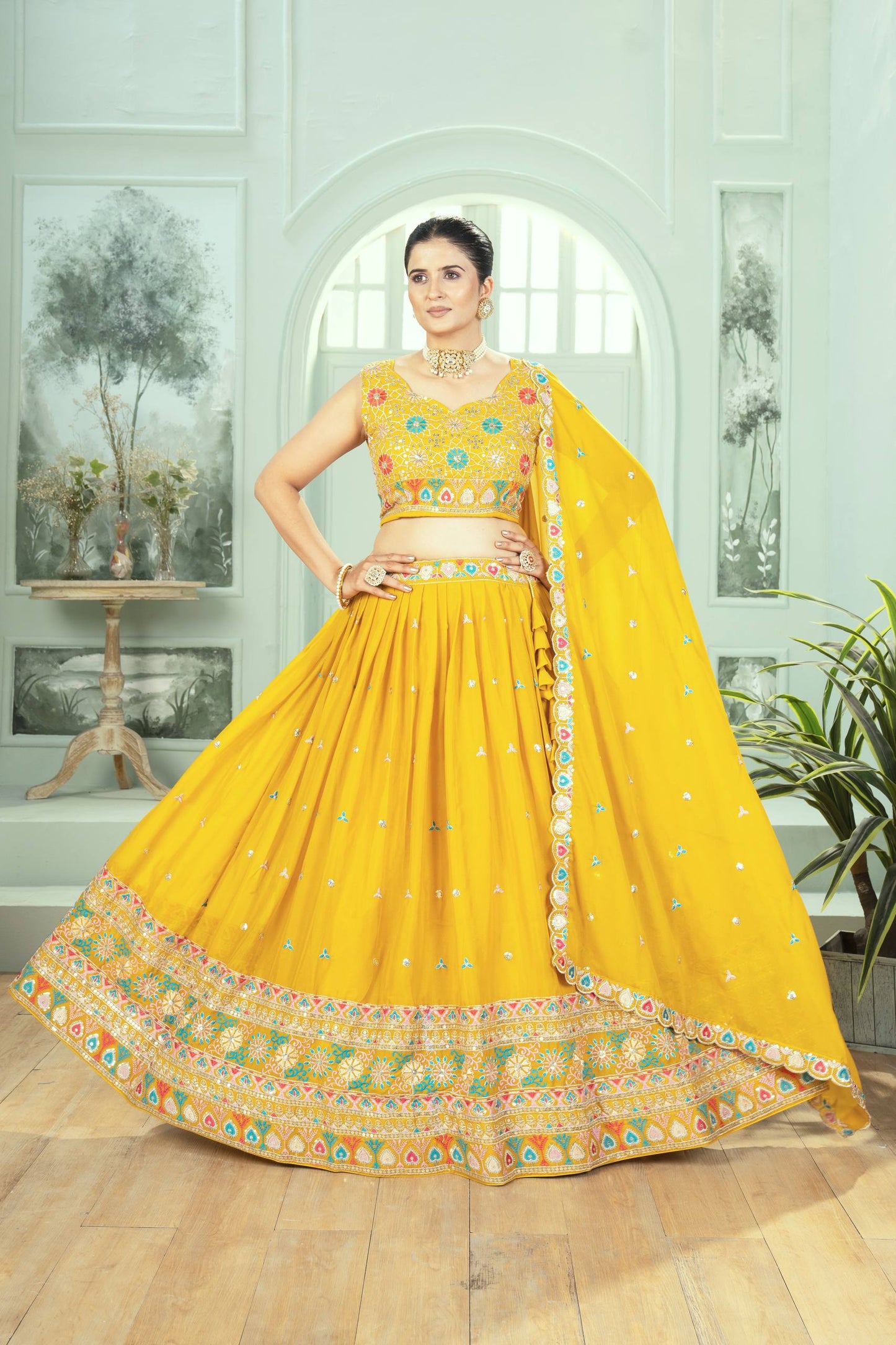Sunshine Glow Designer Lehenga Choli ☀️☀️