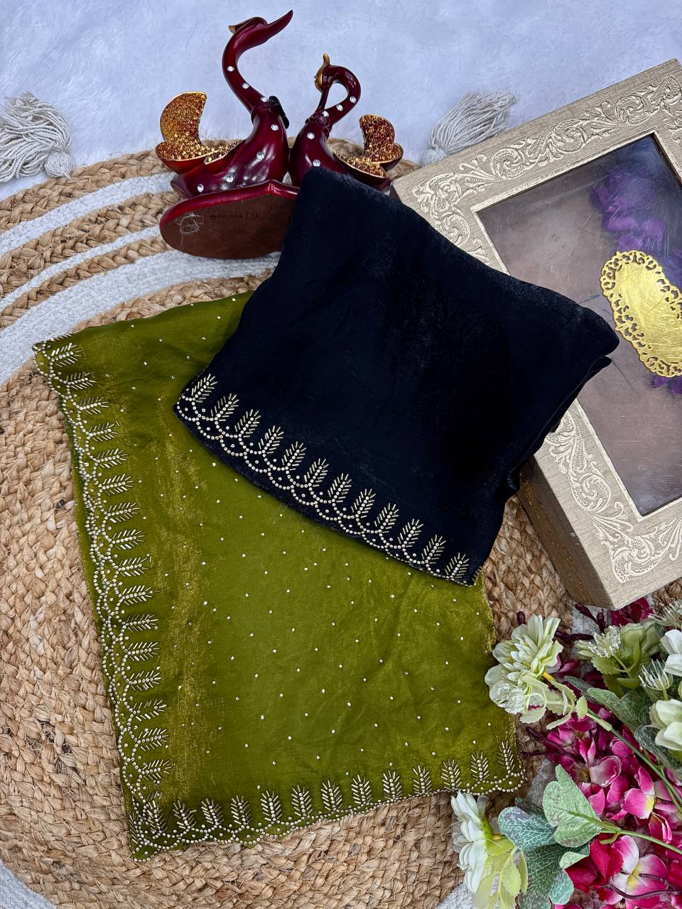 Sparkling Pink Space Silk Saree -NC - 5488💎 ✨