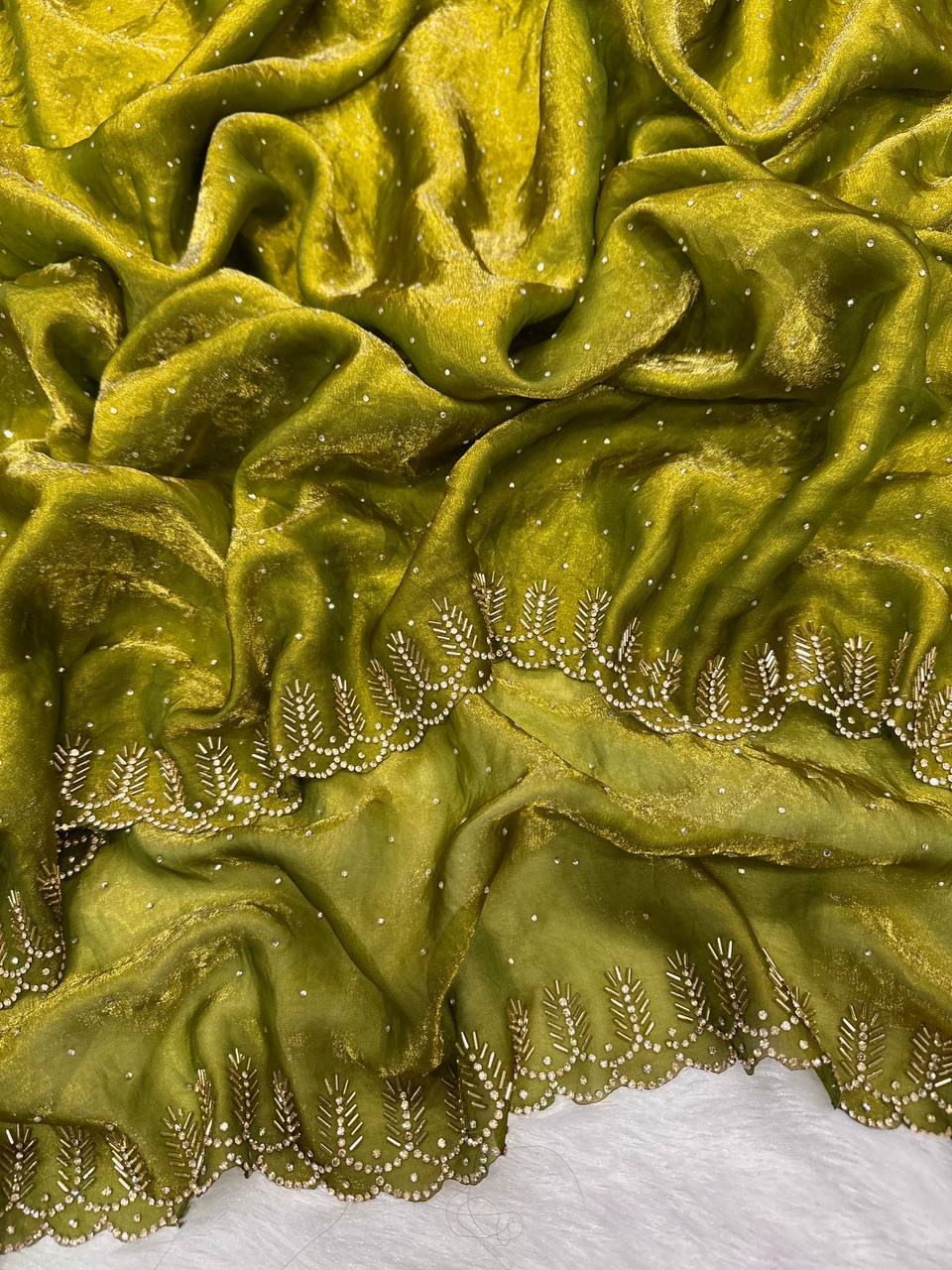 Sparkling Pink Space Silk Saree -NC - 5488💎 ✨