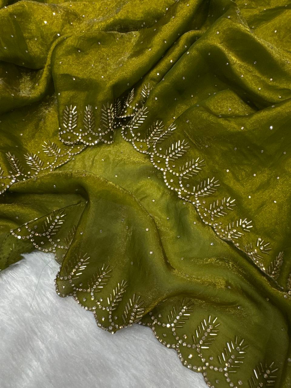 Sparkling Pink Space Silk Saree -NC - 5488💎 ✨