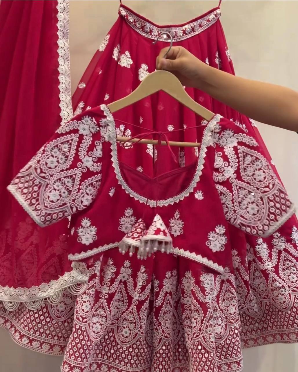 🎀 Thread & Sequins Magic – Lehenga Set - QRC-382✨👘