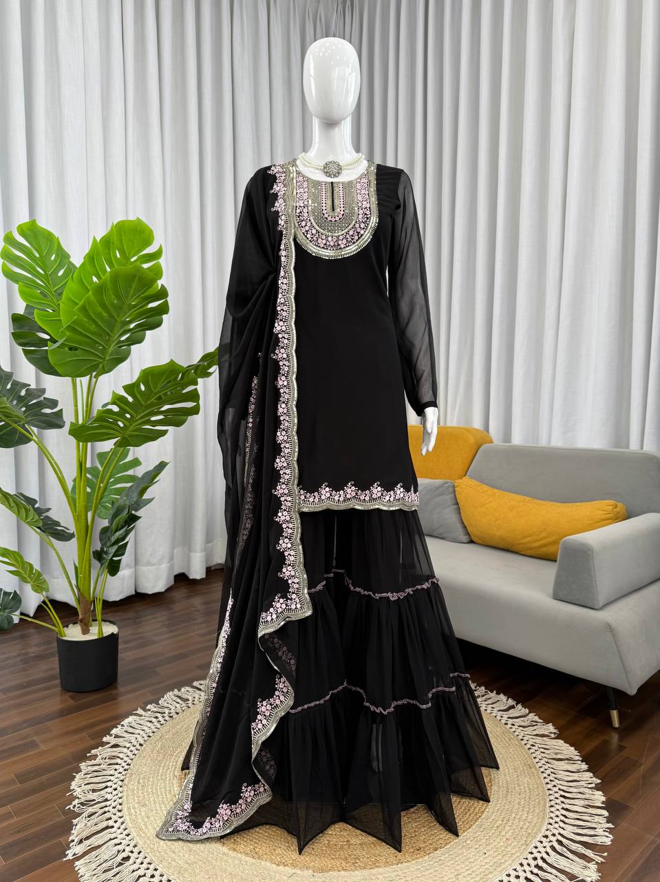 🎀 Elegant & Ethnic – Designer Sharara Set - KD - 1537🌟💃